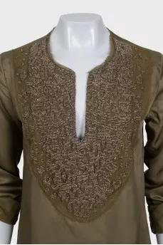 Silk blouse decorated with beads