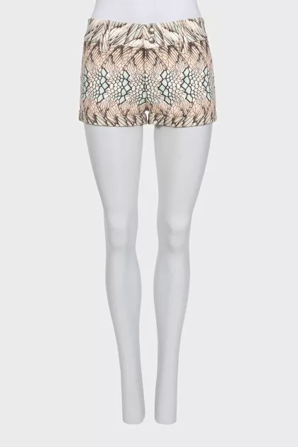 Printed short shorts