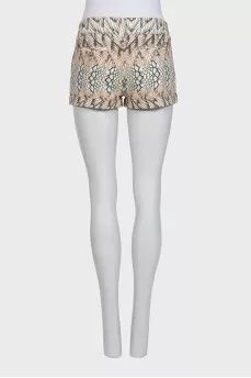 Printed short shorts