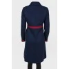 Blue blue coat of silhouette trapezoid