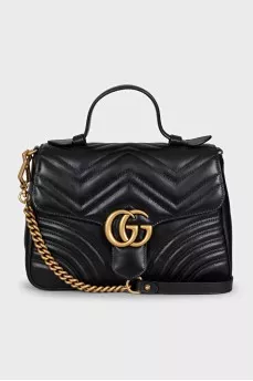 Черный сэтчел GG Marmont