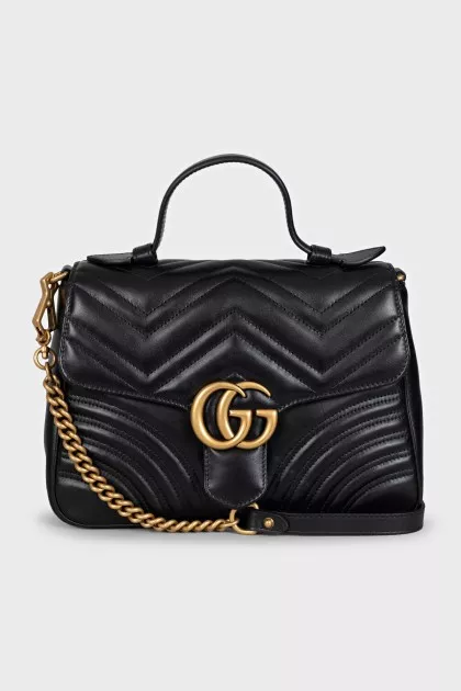 Black GG Marmont satchel