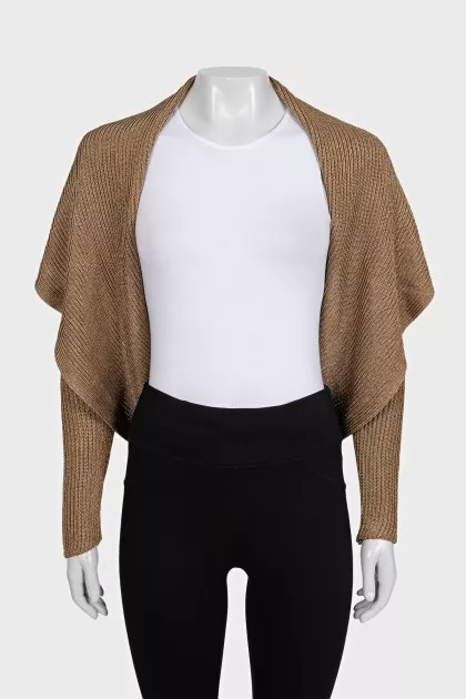 Gold ribbed cardigan