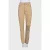 Skinny jeans with contrasting inserts