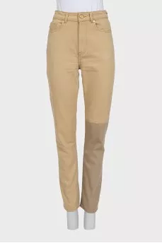Skinny jeans with contrasting inserts