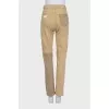 Skinny jeans with contrasting inserts