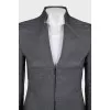 Gray cropped striped jacket
