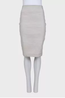 Gray pencil skirt with a zipper