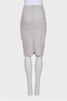 Gray pencil skirt with a zipper