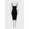 Draped mesh fitted dress