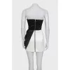 Black and white zipper mini dress