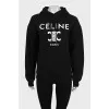 Black sweatshirt with brand logo