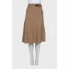 Wool skirt with metallic decor