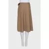 Wool skirt with metallic decor