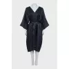 Dress with wide sleeves and a belt