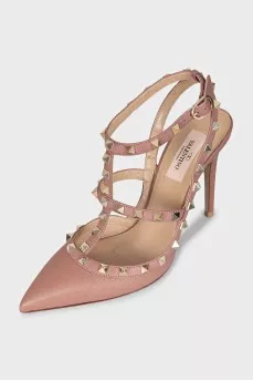 Кожаные босоножки с шипами Rockstud 
