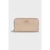 Beige leather wallet