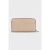 Beige leather wallet