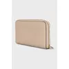Beige leather wallet