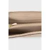 Beige leather wallet