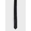 Black leather tie