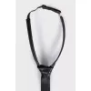 Black leather tie