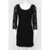 Black lace dress with back zip