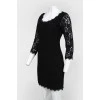 Black lace dress with back zip