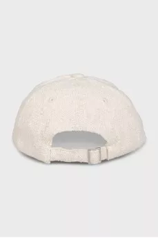 Біла кепка з логотипом