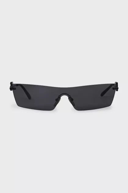 Rimless sunglasses with logo