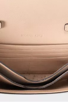 Beige leather crossbody