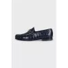 Men's crocodile leather loafers