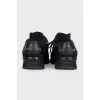 Men's black perforated sneakers