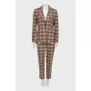 Checkered suit with jacket and trousers
