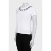 Straight T-shirt with contrasting embroidery