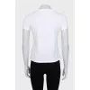 Straight T-shirt with contrasting embroidery