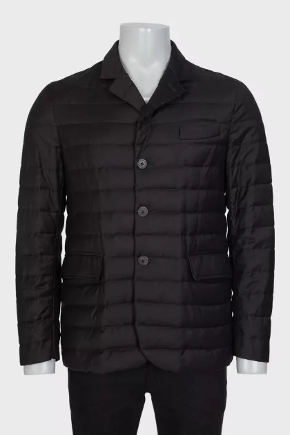 Men's brown jacket with patch pockets