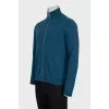 Men's wool cardigan with a zipper