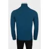 Men's wool cardigan with a zipper