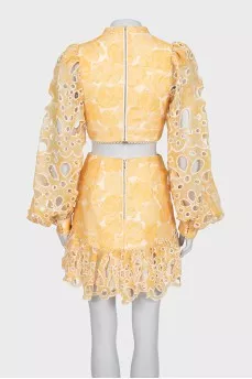 Yellow skirt suit