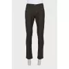 Men's green straight-leg trousers