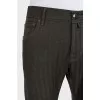 Men's green straight-leg trousers