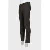 Men's green straight-leg trousers