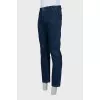 Men's blue straight jeans with pockets