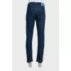 Men's blue straight jeans with pockets