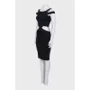 A fitted dress with side cutouts