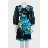 Silk dress in a bright print