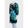 Silk dress in a bright print