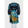 Silk dress in a bright print