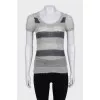 Gray knitted T-shirt